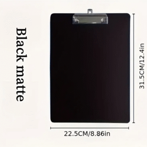 Black plastic clipboard
